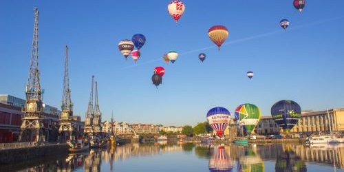 Balloons on Bristol harbourside